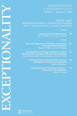 Cover image: Mathematics Instruction for Students With Disabilities 1st edition 9780805895797