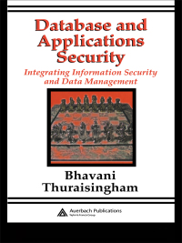 Cover image: Database and Applications Security 1st edition 9780849322242