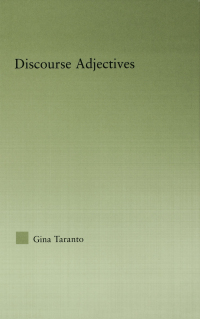 Cover image: Discourse Adjectives 1st edition 9780415976084