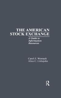 Cover image: The American Stock Exchange 1st edition 9780815302230