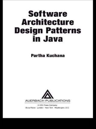 Cover image: Software Architecture Design Patterns in Java 1st edition 9780849321429