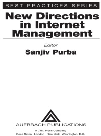 Immagine di copertina: New Directions in Internet Management 1st edition 9780849311604