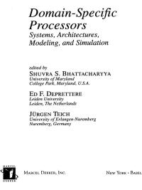 Titelbild: Domain-Specific Processors 1st edition 9780824747114