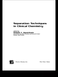 Imagen de portada: Separation Techniques in Clinical Chemistry 1st edition 9780824740139