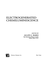 Cover image: Electrogenerated Chemiluminescence 1st edition 9780367839727