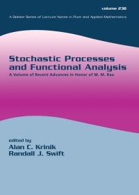 Imagen de portada: Stochastic Processes and Functional Analysis 1st edition 9780824754044