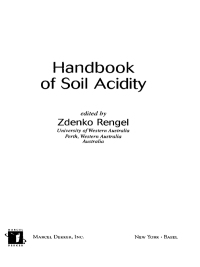 Cover image: Handbook of Soil Acidity 1st edition 9780824708900