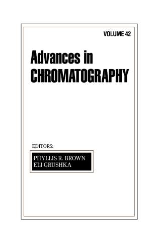 Cover image: Advances in Chromatography 1st edition 9780824709501