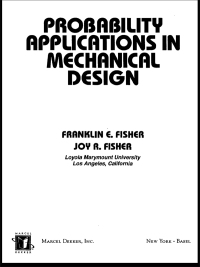 Cover image: Probability Applications in Mechanical Design 1st edition 9780824702601