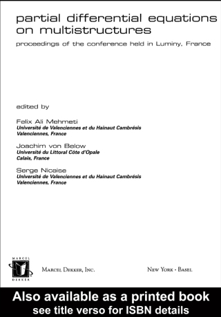 Titelbild: Partial Differential Equations On Multistructures 1st edition 9780824705657