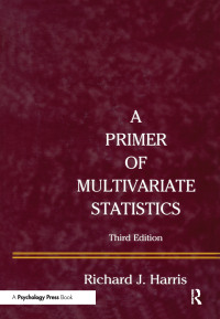 Cover image: A Primer of Multivariate Statistics 3rd edition 9780805832105