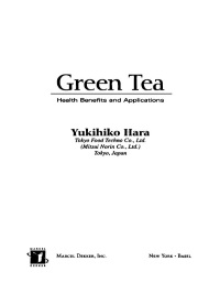 Cover image: Green Tea 1st edition 9780824704704