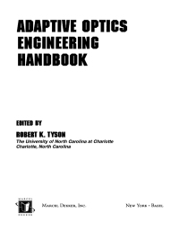 صورة الغلاف: Adaptive Optics Engineering Handbook 1st edition 9780824782757