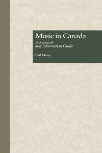 Cover image: Music in Canada 1st edition 9781138976603