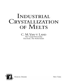 Cover image: Industrial Crystallization of Melts 1st edition 9780367578282