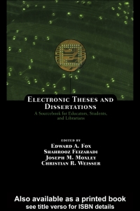 Cover image: Electronic Theses and Dissertations 1st edition 9780824709730
