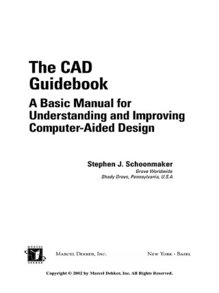 Titelbild: The CAD Guidebook 1st edition 9780824708719