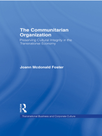 Cover image: The Communitarian Organization 1st edition 9781138971196