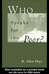Imagen de portada: Who Speaks for the Poor 1st edition 9780415877633