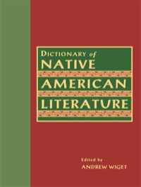 Imagen de portada: Dictionary of Native American Literature 1st edition 9780815315605