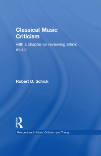 Cover image: Classical Music Criticism 1st edition 9780815318958