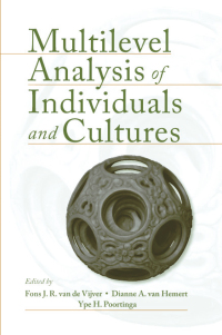 表紙画像: Multilevel Analysis of Individuals and Cultures 1st edition 9780805858914