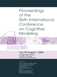 Imagen de portada: Sixth International Conference on Cognitive Modeling 1st edition 9780805854268