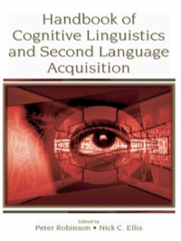 Imagen de portada: Handbook of Cognitive Linguistics and Second Language Acquisition 1st edition 9780805853520