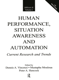Immagine di copertina: Human Performance, Situation Awareness, and Automation 1st edition 9780805853414