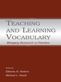 Cover image: Teaching and Learning Vocabulary 1st edition 9780805852868