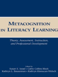 صورة الغلاف: Metacognition in Literacy Learning 1st edition 9780805852295