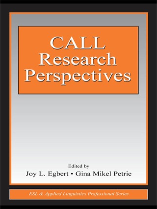 صورة الغلاف: CALL Research Perspectives 1st edition 9780805851373