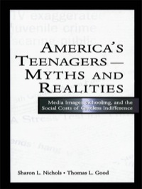 Imagen de portada: America's Teenagers--Myths and Realities 1st edition 9780805848519