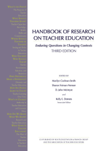 Cover image: Handbook of Research on Teacher Education 3rd edition 9780805847772