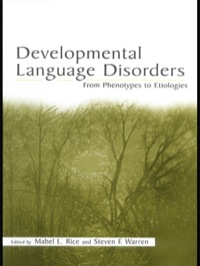 Cover image: Developmental Language Disorders 1st edition 9780805846621