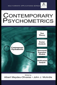 表紙画像: Contemporary Psychometrics 1st edition 9780805846089