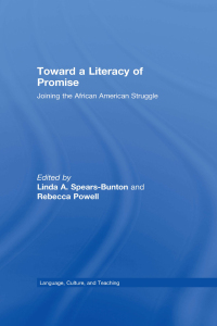 Imagen de portada: Toward a Literacy of Promise 1st edition 9780805845365