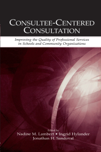 Imagen de portada: Consultee-Centered Consultation 1st edition 9780805844634