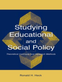 Immagine di copertina: Studying Educational and Social Policy 1st edition 9780805844603