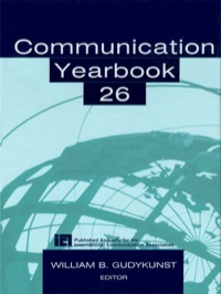 Imagen de portada: Communication Yearbook 26 1st edition 9780805844375