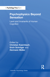 表紙画像: Psychophysics Beyond Sensation 1st edition 9780805842500