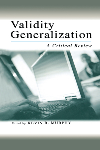 صورة الغلاف: Validity Generalization 1st edition 9780805841145