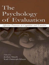 Imagen de portada: The Psychology of Evaluation 1st edition 9781138003712