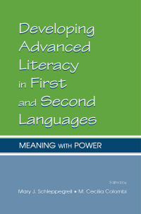 Cover image: Developing Advanced Literacy in First and Second Languages 1st edition 9780805839838