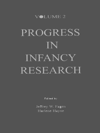 Cover image: Progress in infancy Research 1st edition 9780805839449