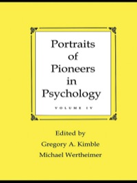 Imagen de portada: Portraits of Pioneers in Psychology 1st edition 9780805838541