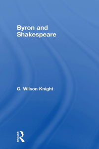 صورة الغلاف: Byron & Shakespeare - Wils Kni 1st edition 9780415606691