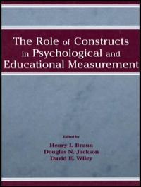 表紙画像: The Role of Constructs in Psychological and Educational Measurement 1st edition 9781138866812