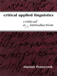 Omslagafbeelding: Critical Applied Linguistics 1st edition 9780805837919