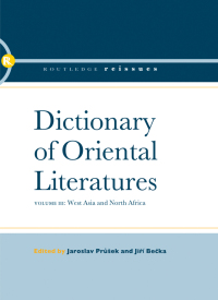 Imagen de portada: Dictionary of Oriental Literatures 3 1st edition 9780415393546